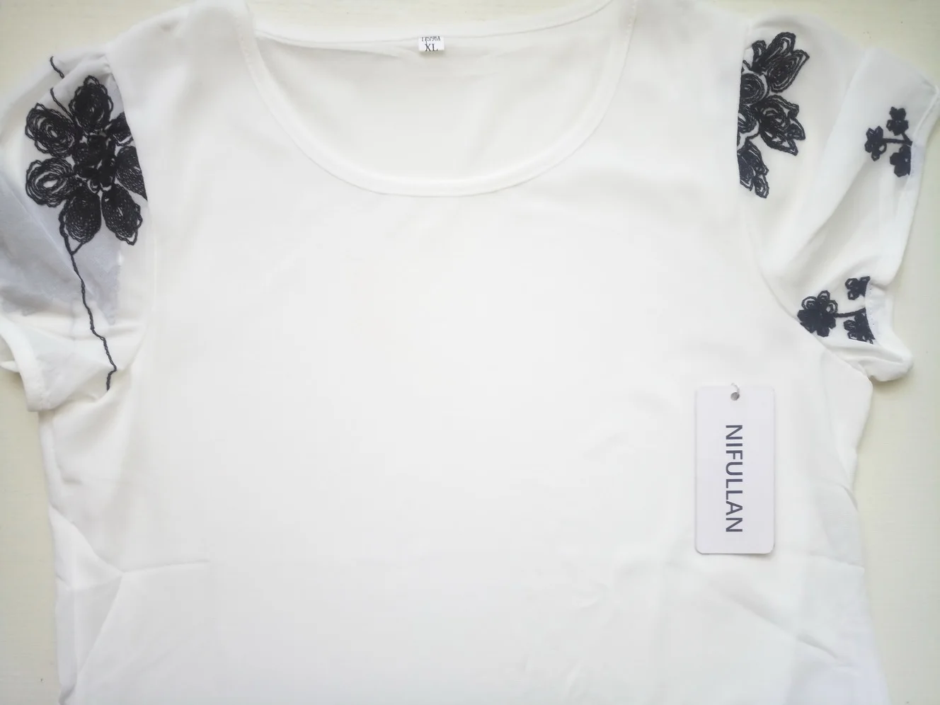 NIFULLAN, большие размеры, женские шифоновые рубашки с коротким рукавом, для мамы, двухслойные блузки, модные топы, пуловер, белый, черный, синий