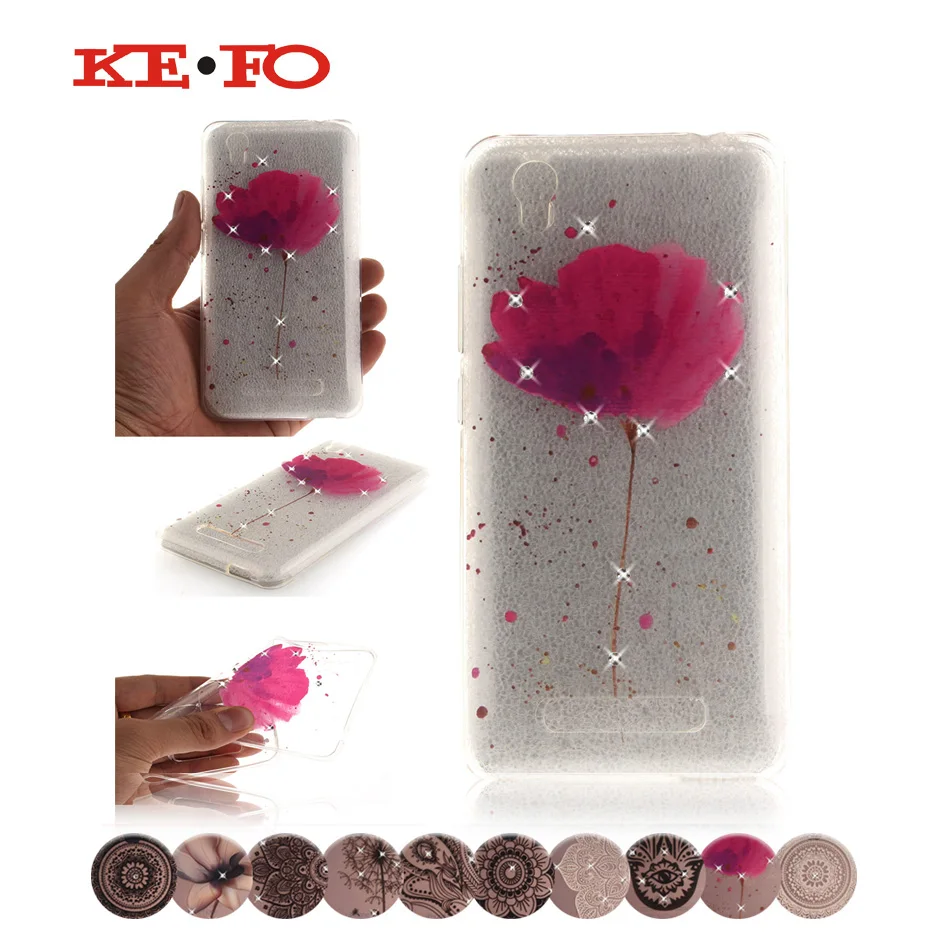 Soft TPU Phone Case For ZTE Blade X3 T620,KeFo Bling Rhinestone Silicone For ZTE Blade A452 Q519T Blade D2 Blade T620 5.0 inch Cover (1)
