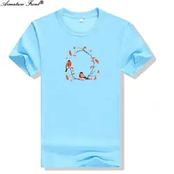 Повседневное животных, птиц Цветочный принт Для мужчин футболки хлопок 2019 женская летняя футболка плюс Размеры Топы хипстерская рубашка