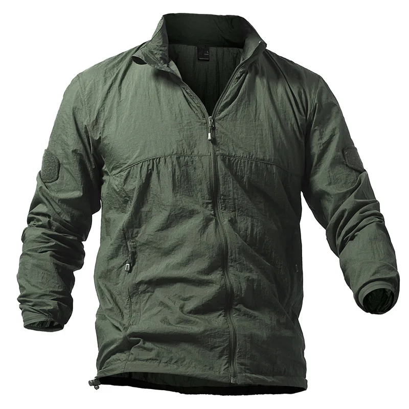 Тактическая легкая кожаная мужская летняя Солнцезащитная дышащая куртка портативная водонепроницаемая куртка военные армейские тонкие куртки