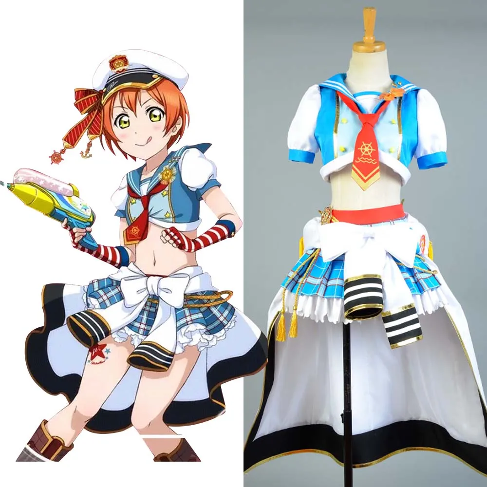 Костюм Моряка LoveLive костюм для косплея Love Live Hoshizora Rin Морской Хэллоуина женщин и