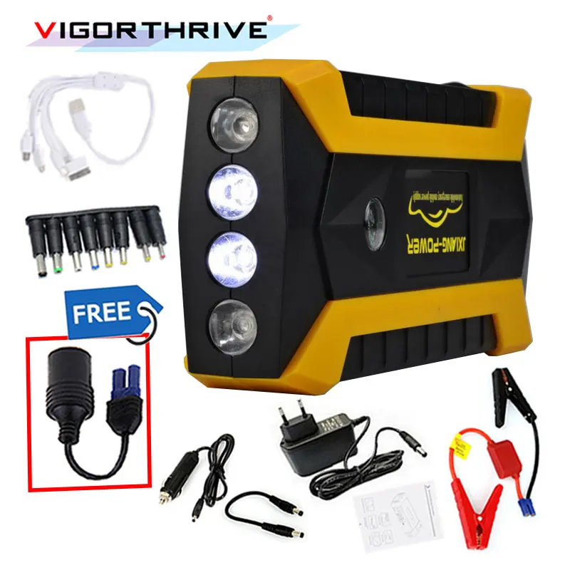 Portable Car Vehicle Jump Starter Charger mutifunction Mobile Device Laptop Auto Engine Emergency Battery Pack