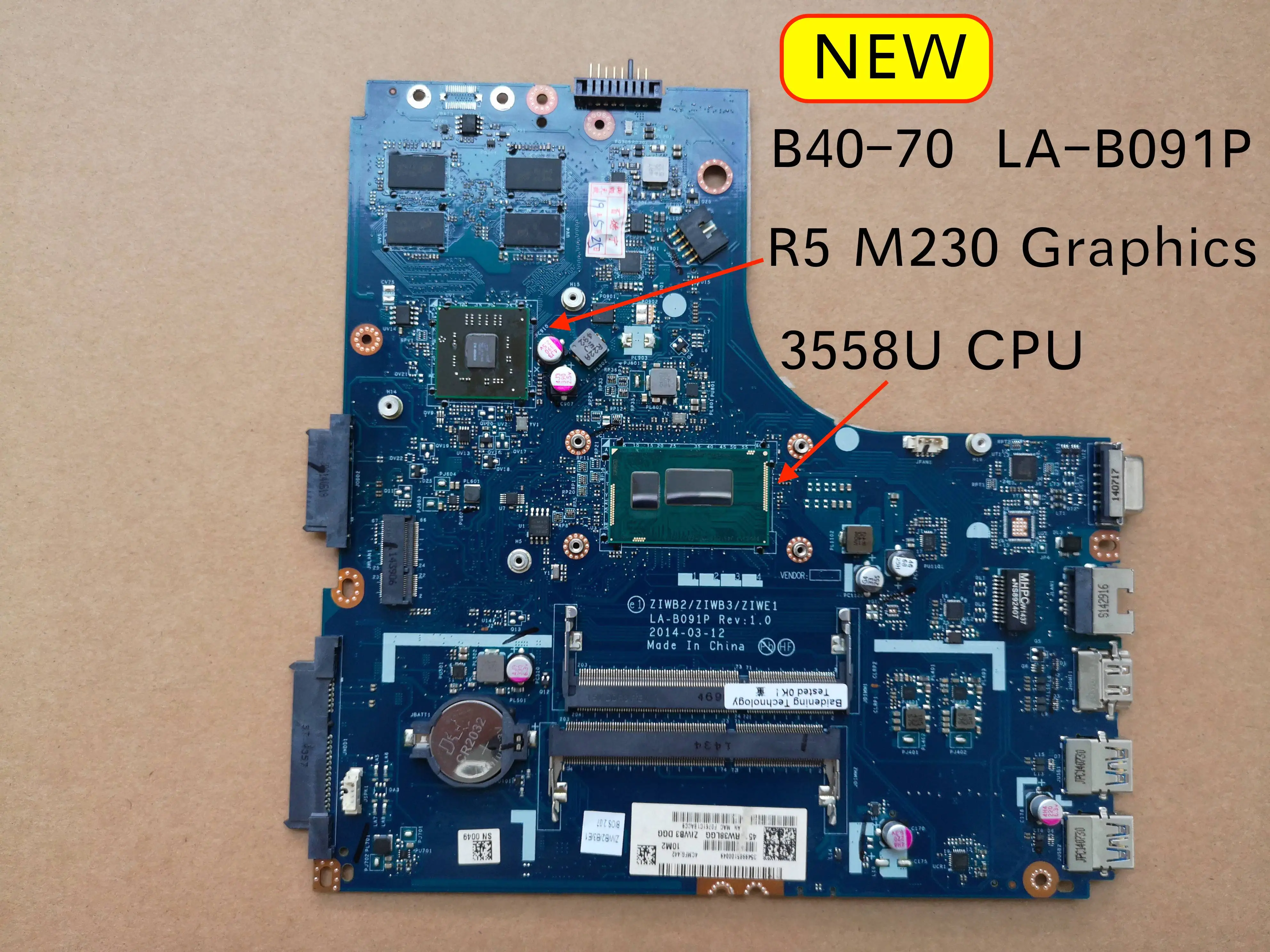 ZIWB2/ZIWB3/ZIWE1 LA-B091P материнская плата для Lenovo Ideapad B40-70 B40 70 ноутбука | Компьютеры и офис