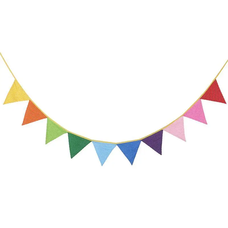 100pcs Round Balloon With Pennant Banner Triangle Flag For Wedding