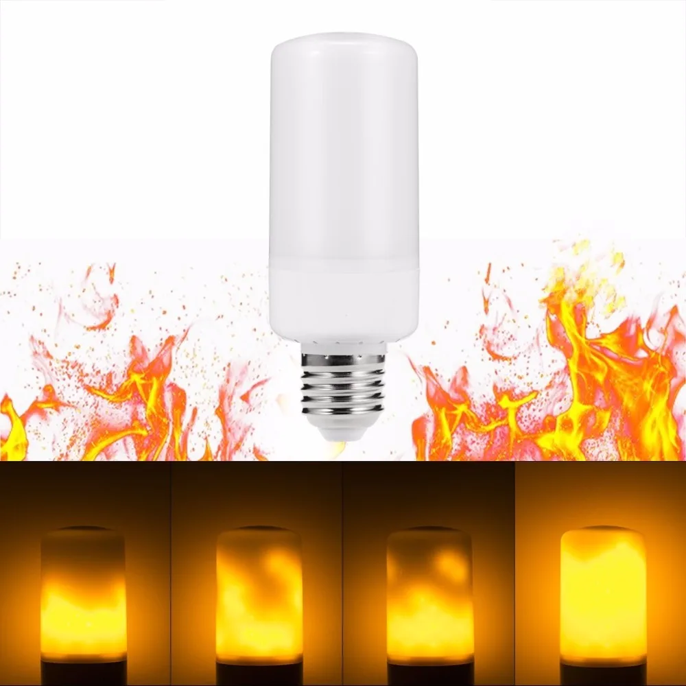 E27 Simulation Flame Effect LED Bulb Corn Lamp Night Light Bulbs Novelty Emulation Fire Flicker Burning Decorative lamp Lantern