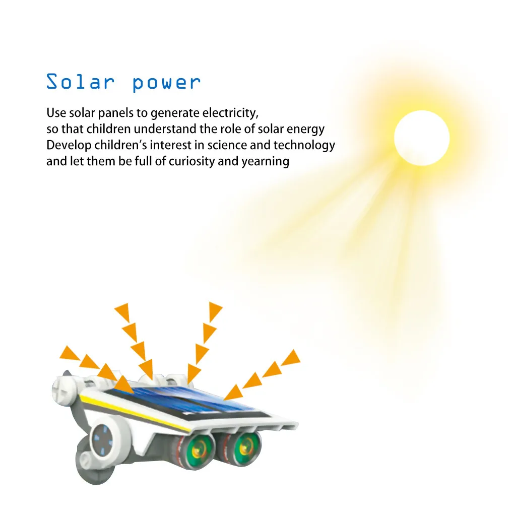 kids toys for boys diy car for kids Solar Power Car DIY Environmentally Friendly Puzzle Solar Robot 13-in-1 Assembled Toy Model