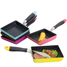 Japonés Tortilla Sartén Sopa de Huevo Sartenes De Aluminio Antiadherente Tortilla Panqueque Olla Mini Método para Cocinar Frito Freír Parrilla