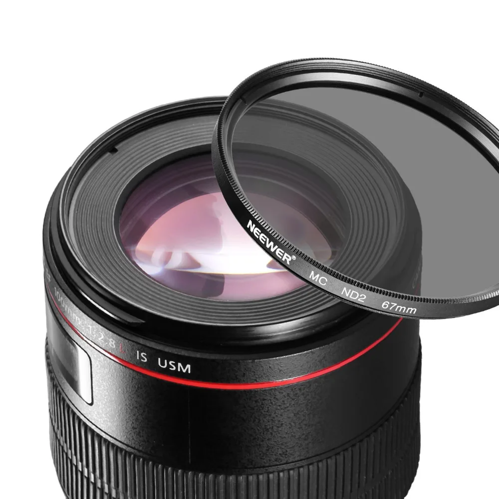 Neewer 67 мм ND набор фильтров (ND2 ND4 ND8)+ чистящая ткань для CANON 18 135 фотообъектив/NIKON 105 f/3 5