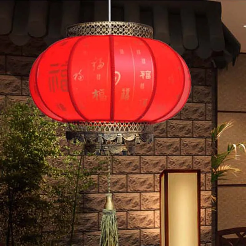 Chinese lanterns red pendant light antique E27 led lights hotel lamp living room lights restaurant Pendant Lights