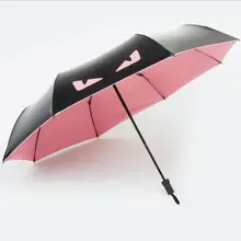 2016 Nouvelle arrivée En Alliage D’aluminium en fiber de verre forte Cadre Trois Pliant compact pluie parapluie