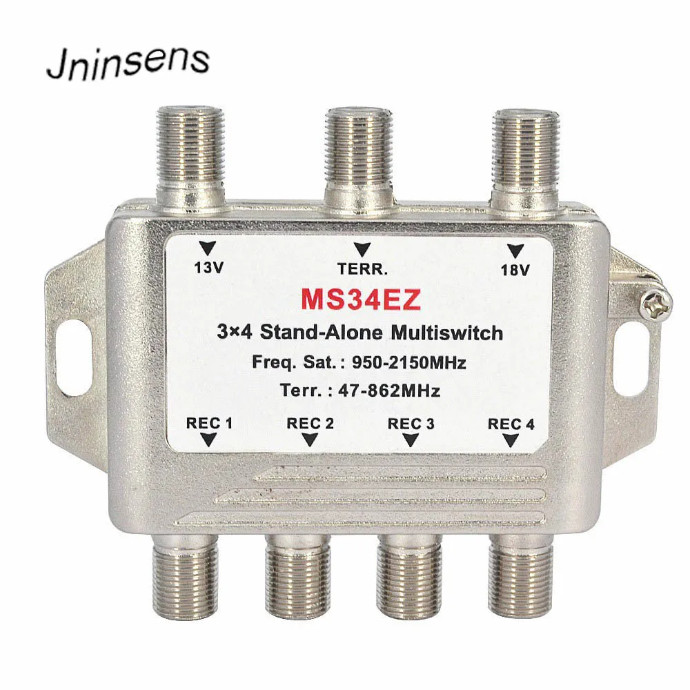 MS34EZ 3x4 спутниковый мультипереключатель сплиттер FTA ТВ с lnb конвертером переключатель Каскадный спутниковый 3 в 4 Выход мультипереключатель хороший