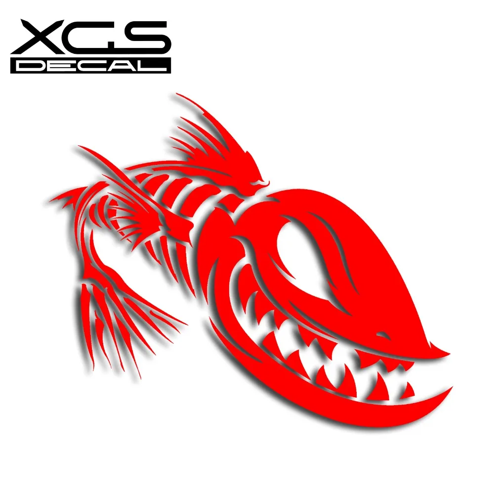 

XGS DECAL Car Vinyl Die Cut decals Zombie Skull Fish 15x 12.5 cm car motorcycle truck waterproof stickers