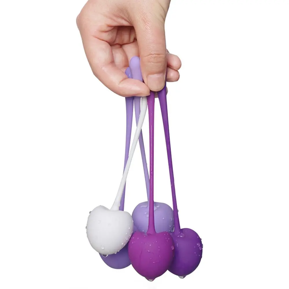  Cherry Safe Silicone Smart Ball Kegel Ben Wa Balls Vaginal Squeeze Sports Machine Masturbation Geis