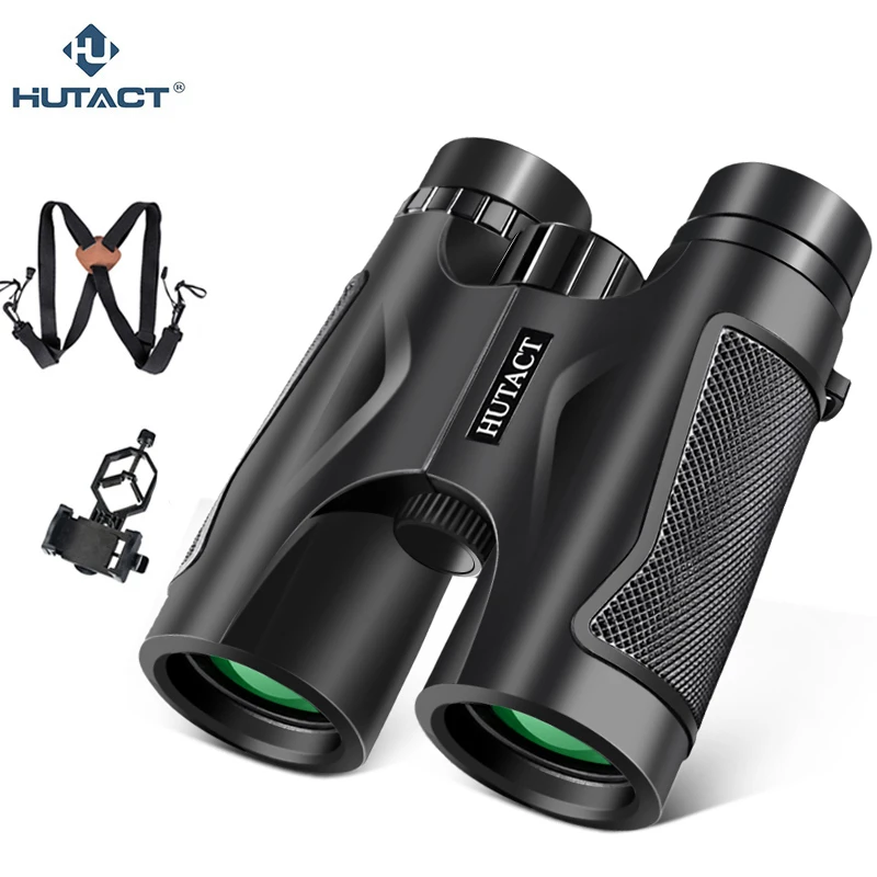 HUTACT 10x42 مناظير للصيد المهنية Teleskop يده Binoculo Telescopio البصرية مفيد الطيور مشاهدة الهاتف محول