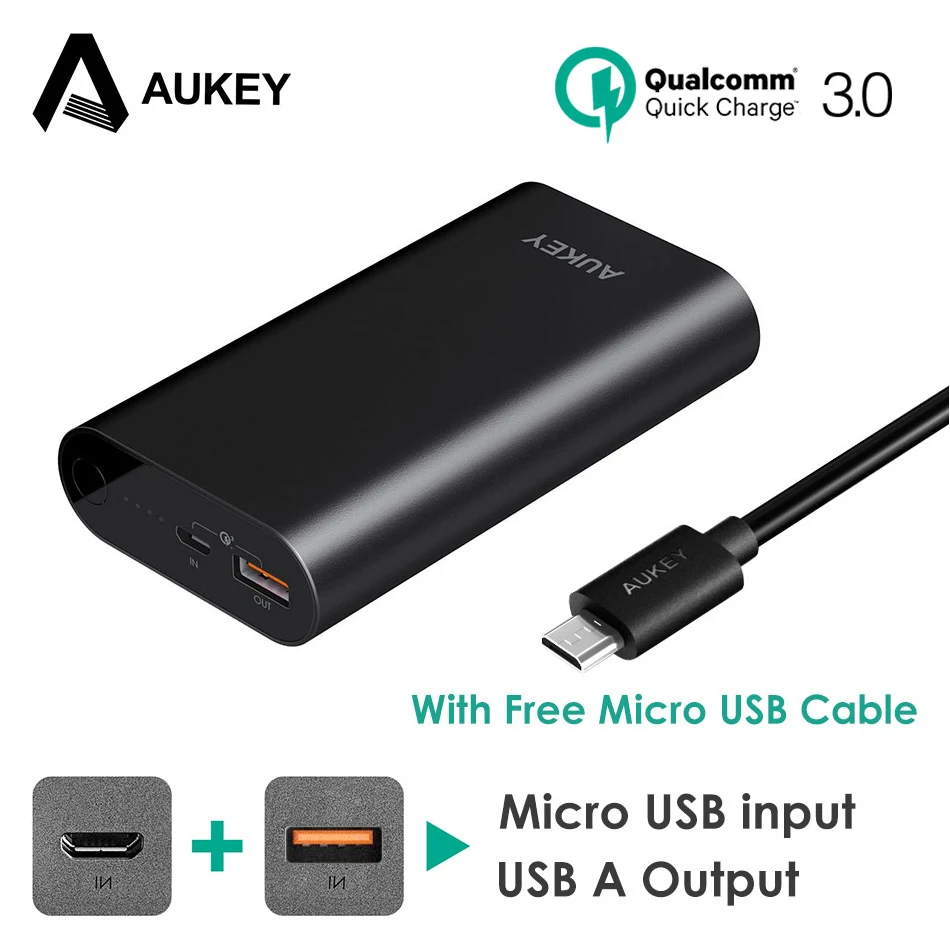 bilder für AUKEY Quick Charge 3,0 Energienbank 10050 mAh Batterie Zwei-wege Schnellladung Power Tragbares Ladegerät für Galaxy S8 Xiaomi Meizu bilder für AUKEY Quick Charge 3,0 Energienbank 10050 mAh Batterie Zwei-wege Schnellladung Power Tragbares Ladegerät für Galaxy S8 Xiaomi Meizu