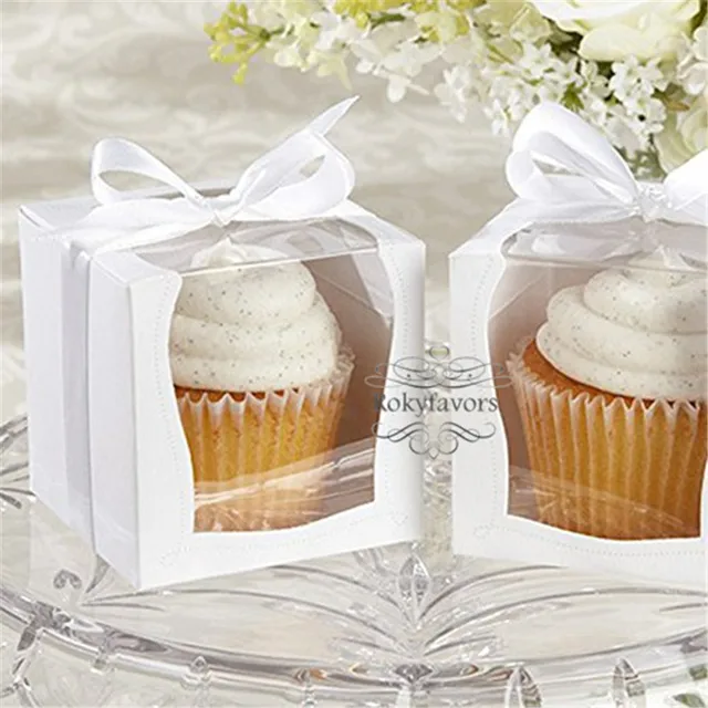FREE SHIPPING 50PCS 9X9X9CM Cupcake Boxes Wedding Party Favors Boxes