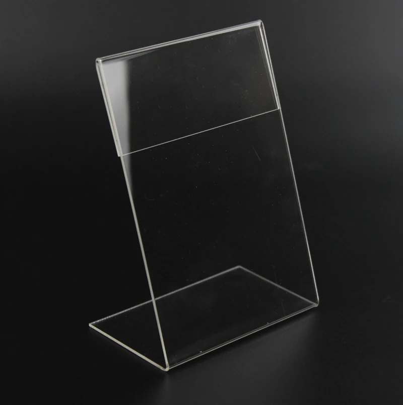 

L Shape A5 Photo Frame Acrylic Price Tag Display Advertisement Poster Display Stand Desk Menu Label Sign Name Card Holder POP
