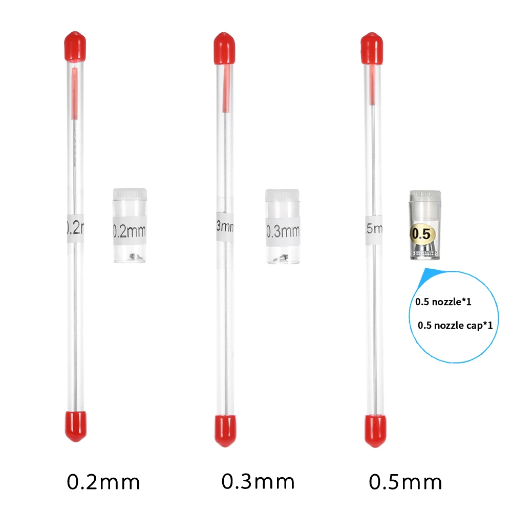 0,2 мм/0,3 мм/0,5 мм Насадка для аэрографа игольчатый колпачок сменный пистолет-распылитель части распылитель краски инструмент кисть для тела аксессуары для макияжа - Цвет: with 0.5mm Cap