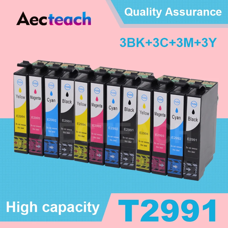 3 комплекта чернильных картриджей T2991 29 29XL для EPSON XP 235 245 332 335 432 435 247 442 345 255 257 352 355 452