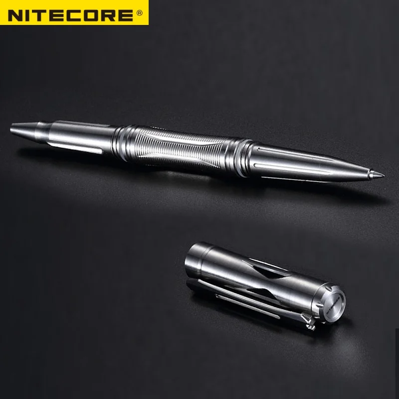 NITECORE NTP20 многофункциональная тактическая ручка из титанового сплава с коническим наконечником из вольфрамовой стали