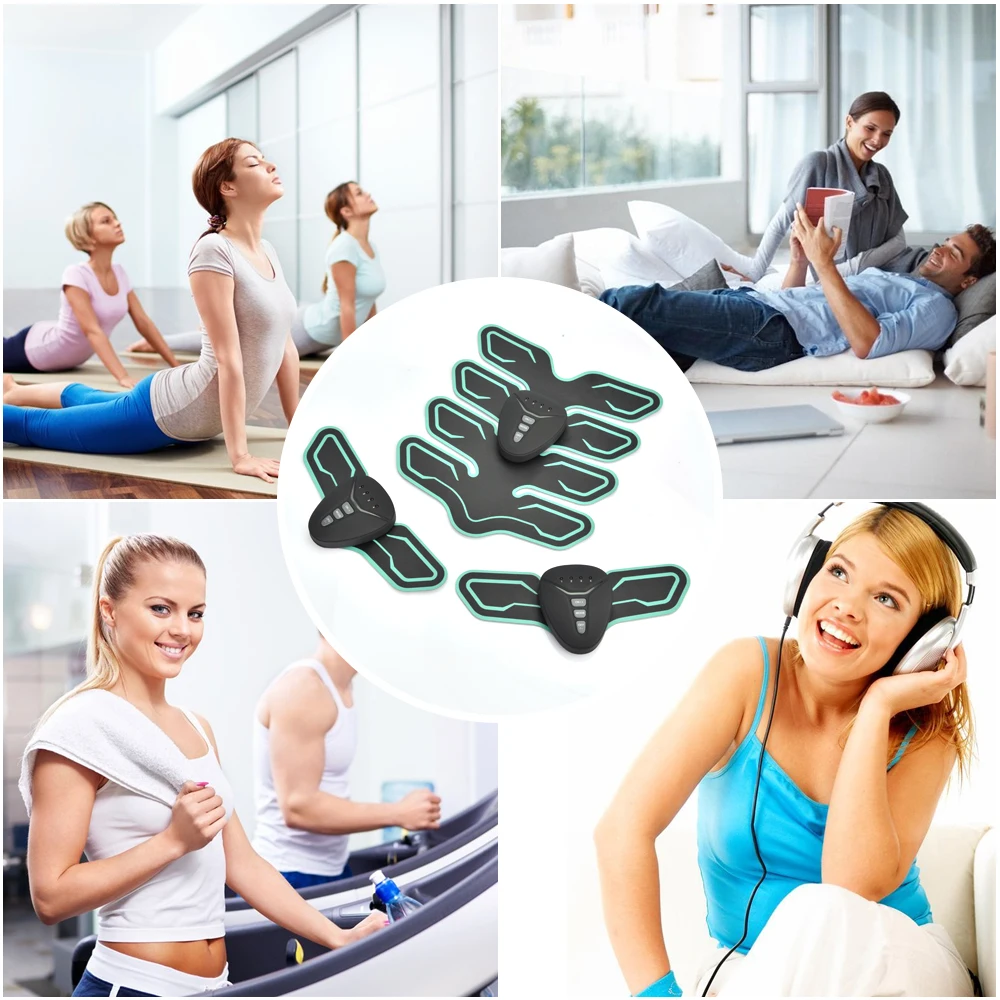 Body Massage Muscle Stimulator Abdominal Hips Slimming Training Exerciser Fitness Toner Belly Leg Arm Exercise Workout Equipment