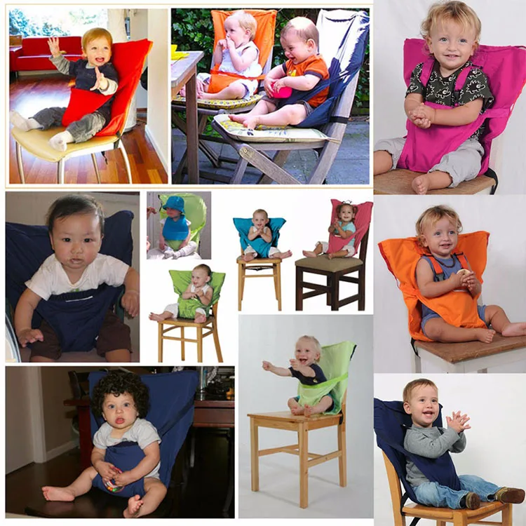 Детское портативное сиденье, детское кресло для путешествий, складной, моющийся, для младенцев, столовая, высокая скатерть для столовой ремень безопасности, для кормления, высокий стул
