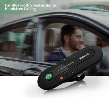 

Multipoint Speakerphone 4.1+EDR Wireless Bluetooth Handsfree Car Kit MP3 Music Player for IPhone Android Dropship Hot
