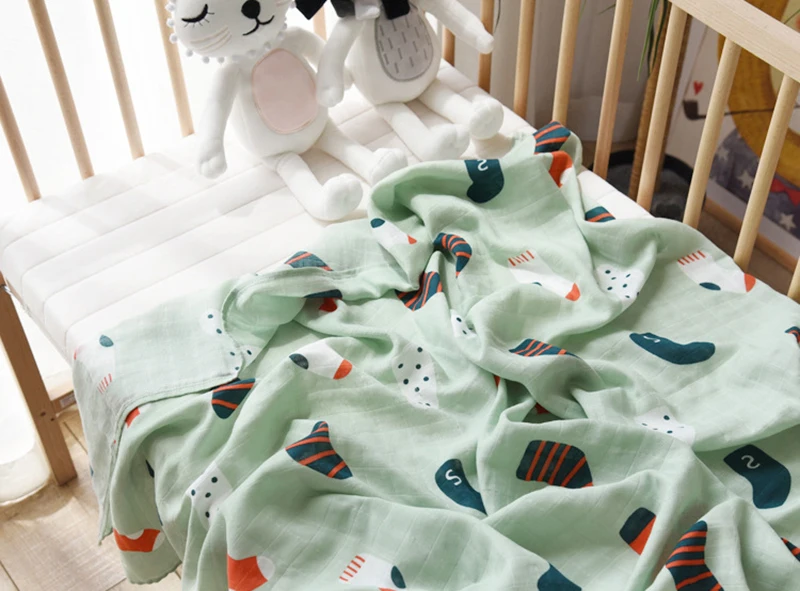 Детское одеяло из бамбукового муслина, хлопковые детские пеленки, многофункциональное детское одеяло для девочек, одеяло для новорожденных мальчиков, одеяло для коляски 120 см