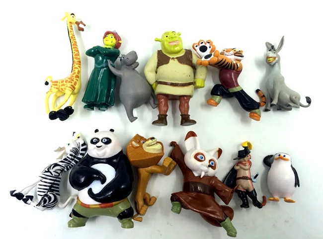 4 7 5cm 12pcs lot original anime figure movie shrek action figure set collectible model font