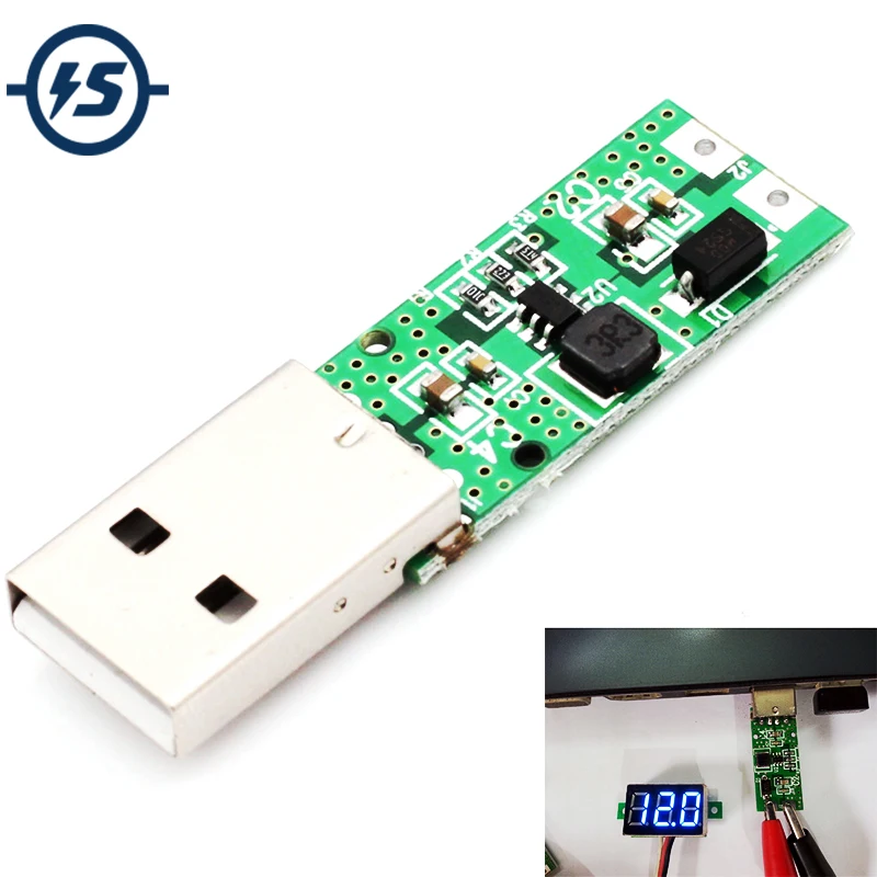2 шт. DC USB Повышающий Модуль питания повышающий преобразователь 5 Вт 5В до 12В плата