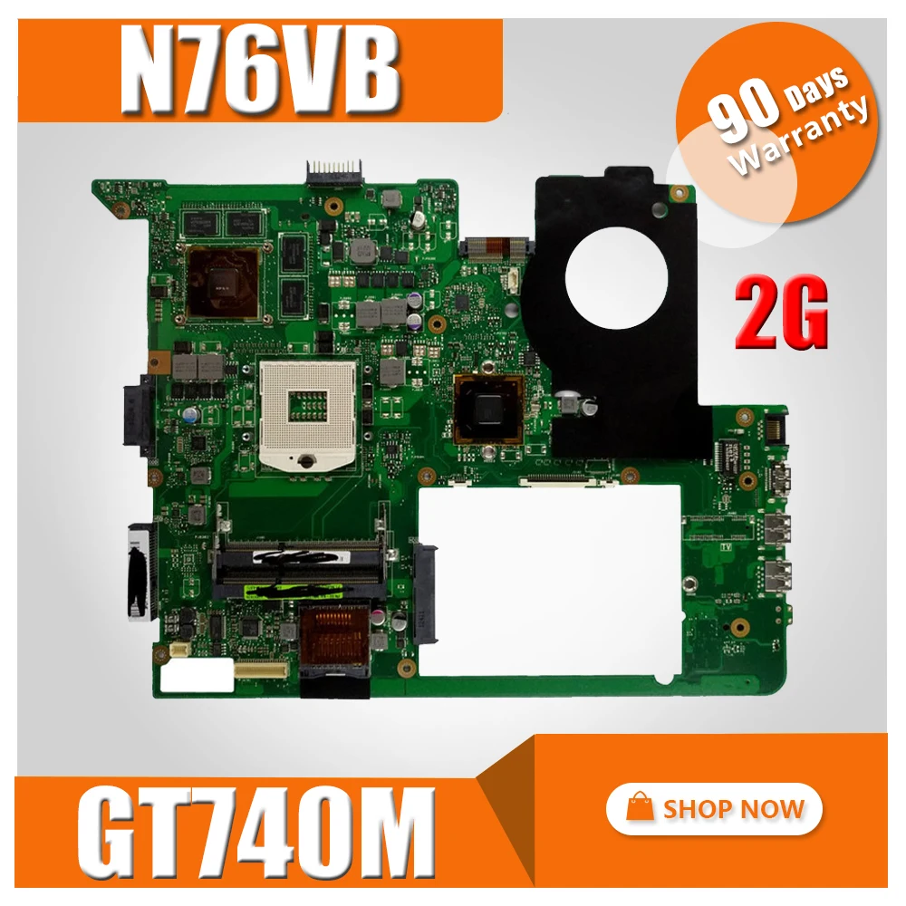 

GT740M 2GB N76VB Motherboard USB3.0 For ASUS N76V N76VJ N76VZ N76VM Laptop motherboard N76VB Mainboard test 100% OK