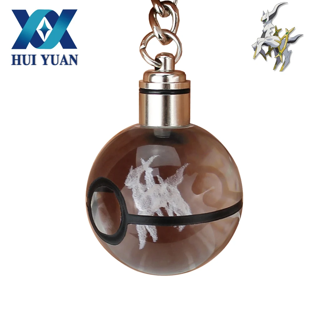 Arceus 3D LED Crystal Keychain Night Light Novelty Light Portable