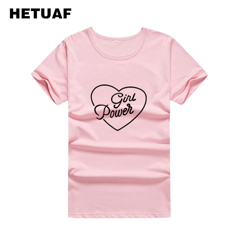 Футболка HETUAF Girl Power Love Graphic женская хлопковая уличная одежда феминиста в стиле