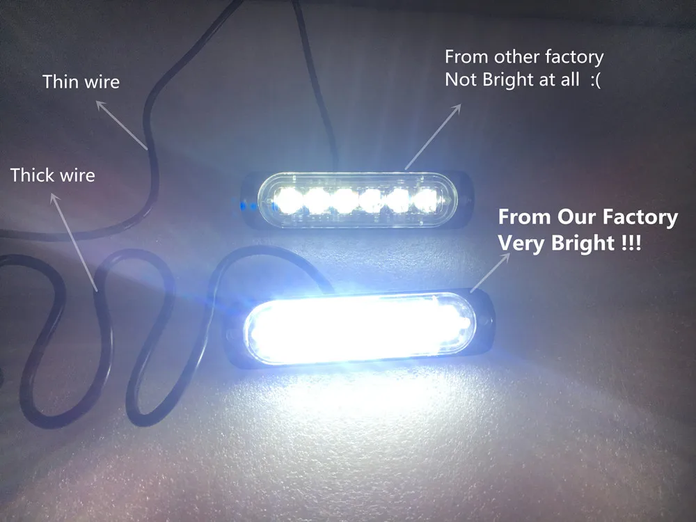 2 x super brilhante carro externo 6 led 01