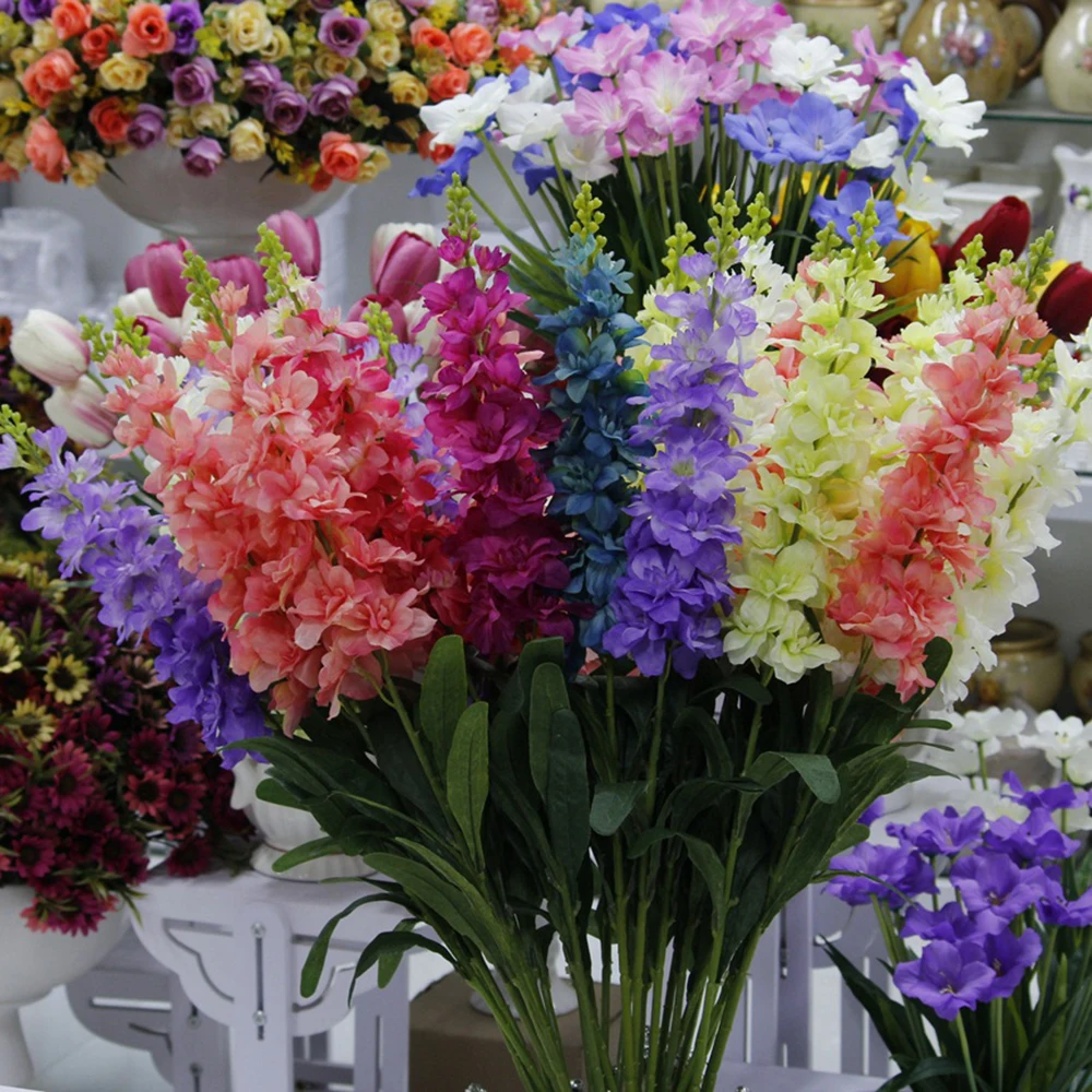 1 шт. искусственные фиолетовые цветы на ощупь 93 см искусственные гиацинтовые цветы для мероприятия Свадебная вечеринка цветы украшение дома