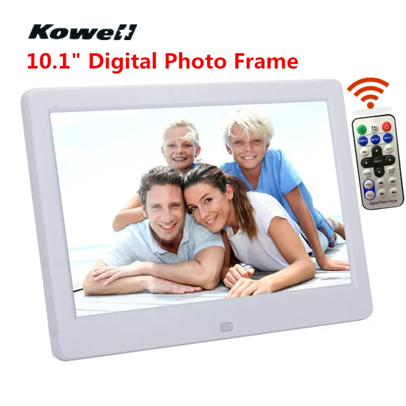 

10.1" Digital Photo Frame HD 16: 9 Electronic Picture Frame Clock MP3 MP4 Player with Remote Control Porta Retrato Digital