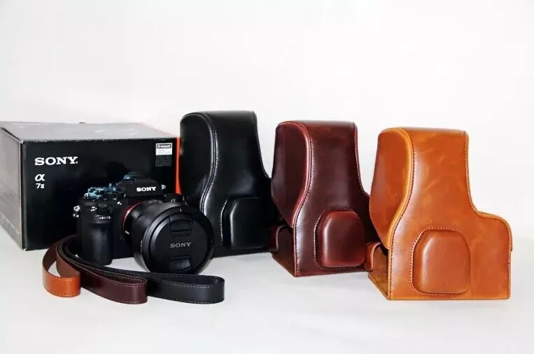 2015 NEW ! High Quality PU Leather case bag cover For Sony ILCE-7M2 A7II (24-70 Lens) camera with shoulder strap free shipping |