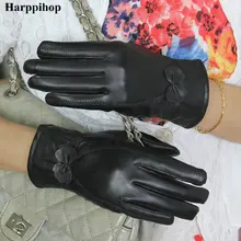 Женские перчатки из натуральной кожи; сезон осень-зима; коллекция 2013 года; Лидер продаж; модные бархатные теплые перчатки