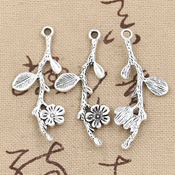 

8pcs Charms Branch Cherry Blossom Flower 41x17mm Antique Making Pendant fit,Vintage Tibetan Bronze,DIY Handmade Jewelry