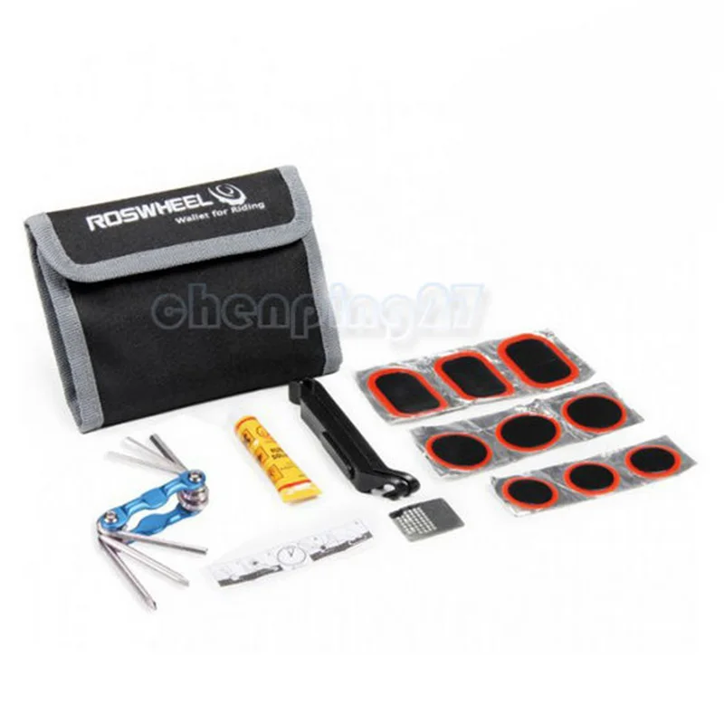 ROSWHEEL 16in1 Bicycle Portable Multi-function Tool Cycling Tyre Repair Kit Sets Mtb Outdoor mini Bag Accessories | Спорт и