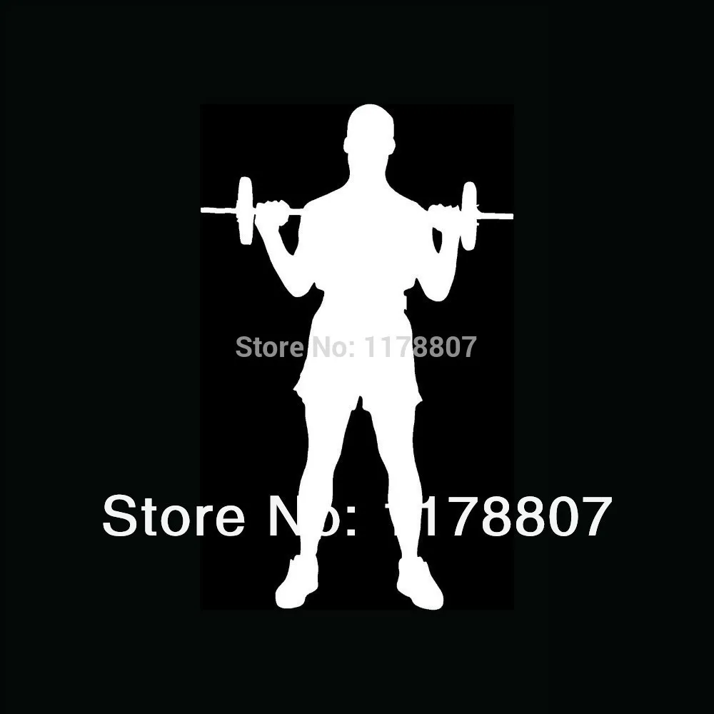 Weight Lifting Sticker Gym Trainer Bench Workout For Car Window