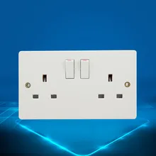 UK Standard 13A Switched Socket Wall pad White Color 110v-250V 146*86mm Button Switch and 13A UK Wall Socket Free Shipping UK Standard 13A Switched Socket Wall pad White Color 110v-250V 146*86mm Button Switch and 13A UK Wall Socket Free Shipping