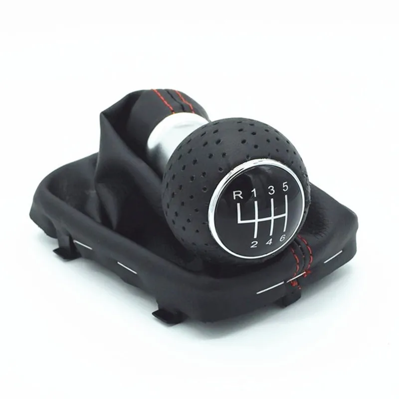 

12mm / 23mm Car Styling Parts 5/6 Speed Manual Gear Shift Knob Lever Pen Gaiter Boot Cover Case For Audi A3 S3 8L 2001 2002 2003