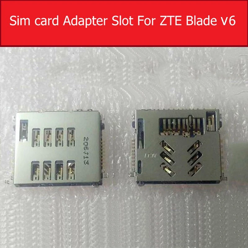 Подлинный слот для Sim-карты ZTE Blade V6 держатель SIM-карты разъем замена ремонт |