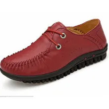 Женские туфли-оксфорды; Новинка; модная обувь на плоской платформе; повседневная обувь на шнуровке; zapatos mujer; женские мягкие Лоферы ручной работы из натуральной кожи без застежки