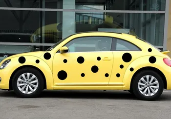 

Car Black Sports Dots Door Decal for Beetle Vinyl Graphics Motor Stickers ZC680