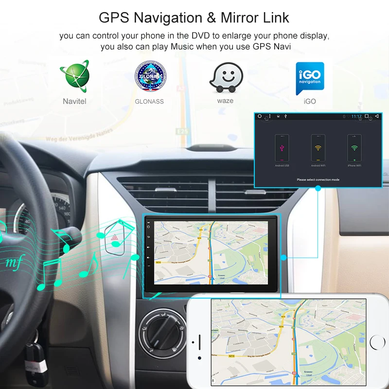 Junsun ram 2 ГБ Din Android автомобильный мультимедийный радио плеер gps навигация для Nissan x