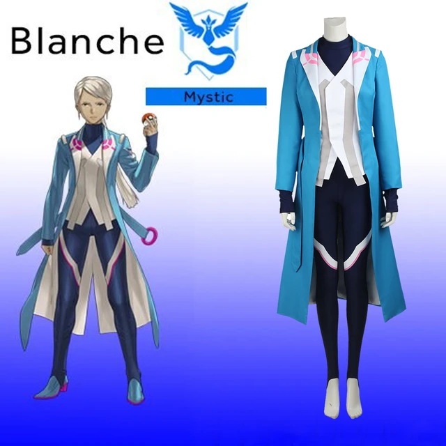 Pokemon Go Mystic Blanche Anime Cosplay Sexy Uniform Pocket Monster Blue  Team Clothing Halloween Costume For Women Dress Adult - Cosplay Costumes -  AliExpress