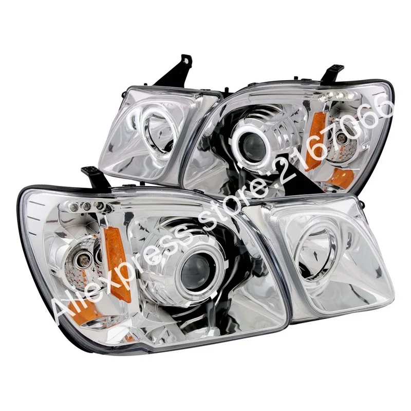 Пара фар для LEXUS LX470 1998 1999 2000 2001 2002 2003 2004 2005 2006 2007 левая и правая хромированная набор