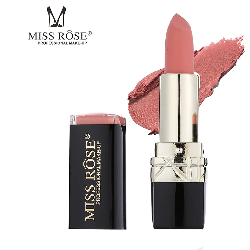 

Miss Rose new 6 color Brand New Matte Lipstick Moisturizer Makeup Waterproof Long Lasting Lip Stick Make up Lips Cosmetic